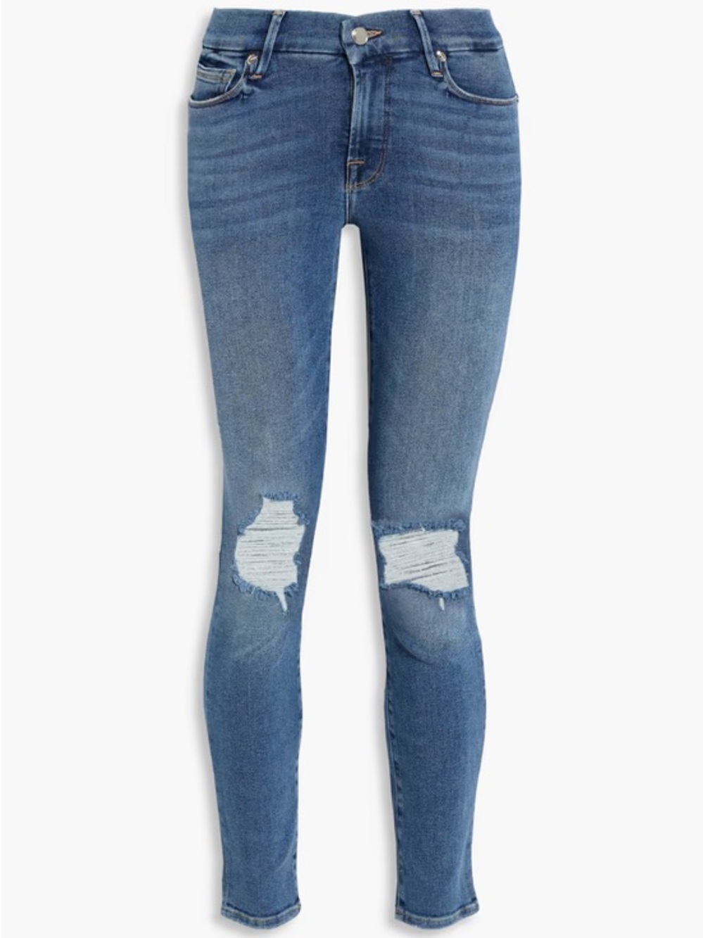 NWT Good American Good Legs distressed low - rise skinny jeans. 26